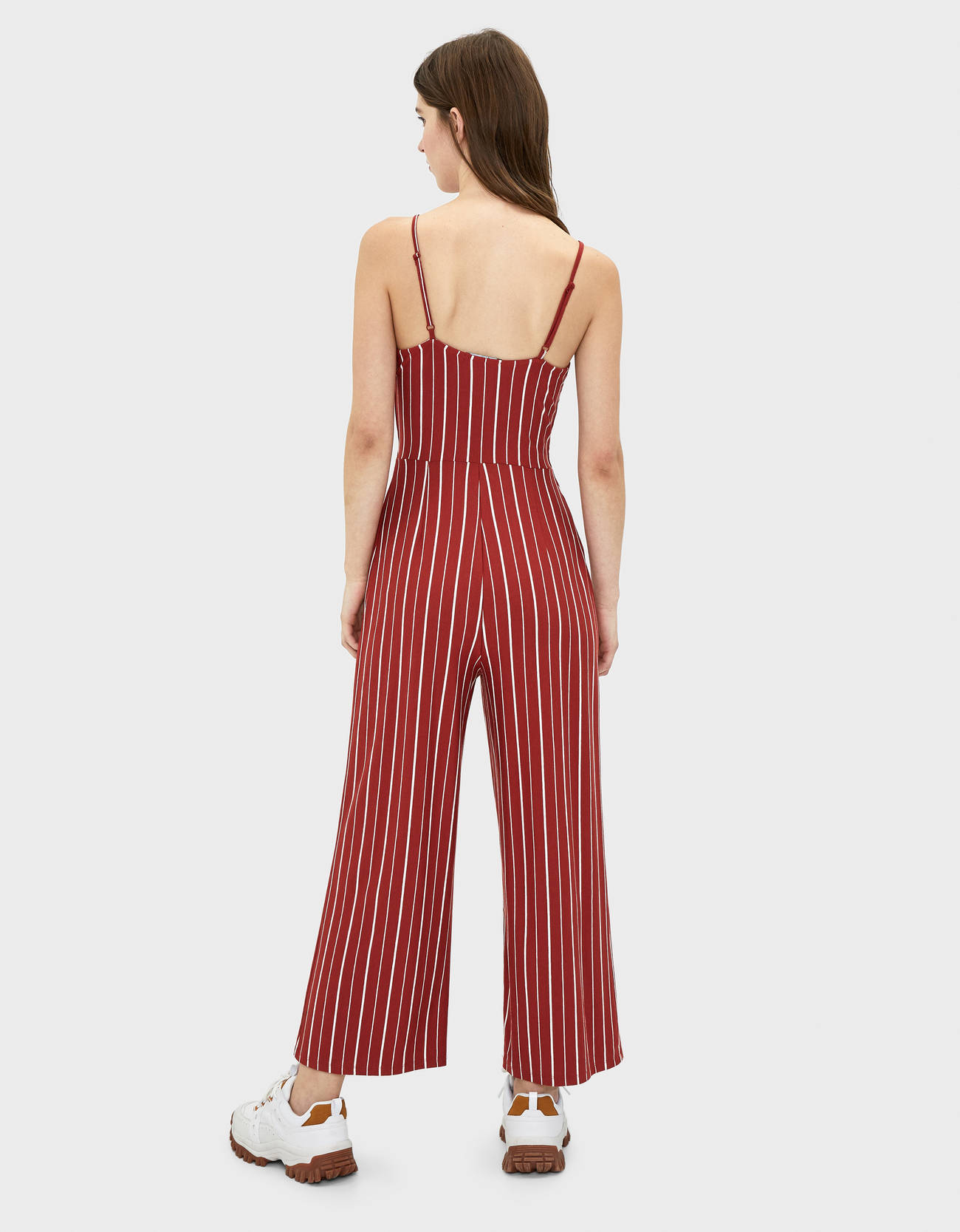 bershka red jumpsuit