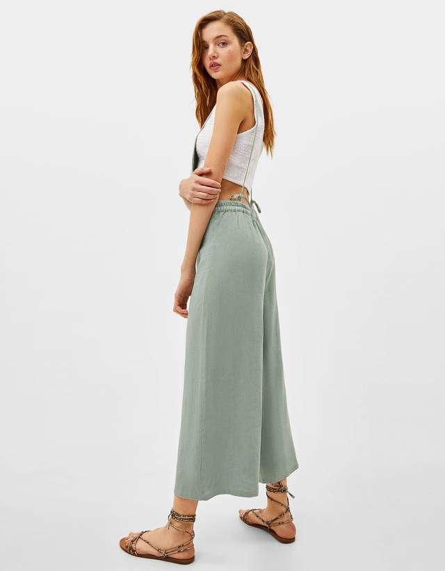 bershka green jumpsuit