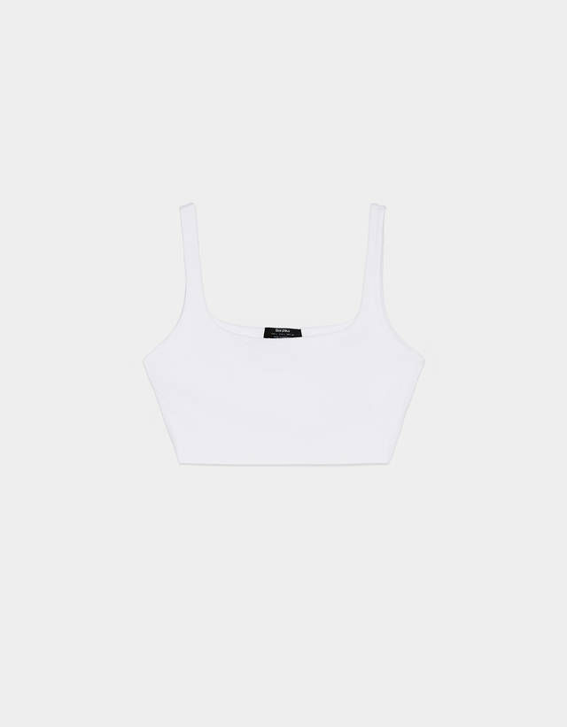 Cropped vest top - T-Shirts - Bershka 