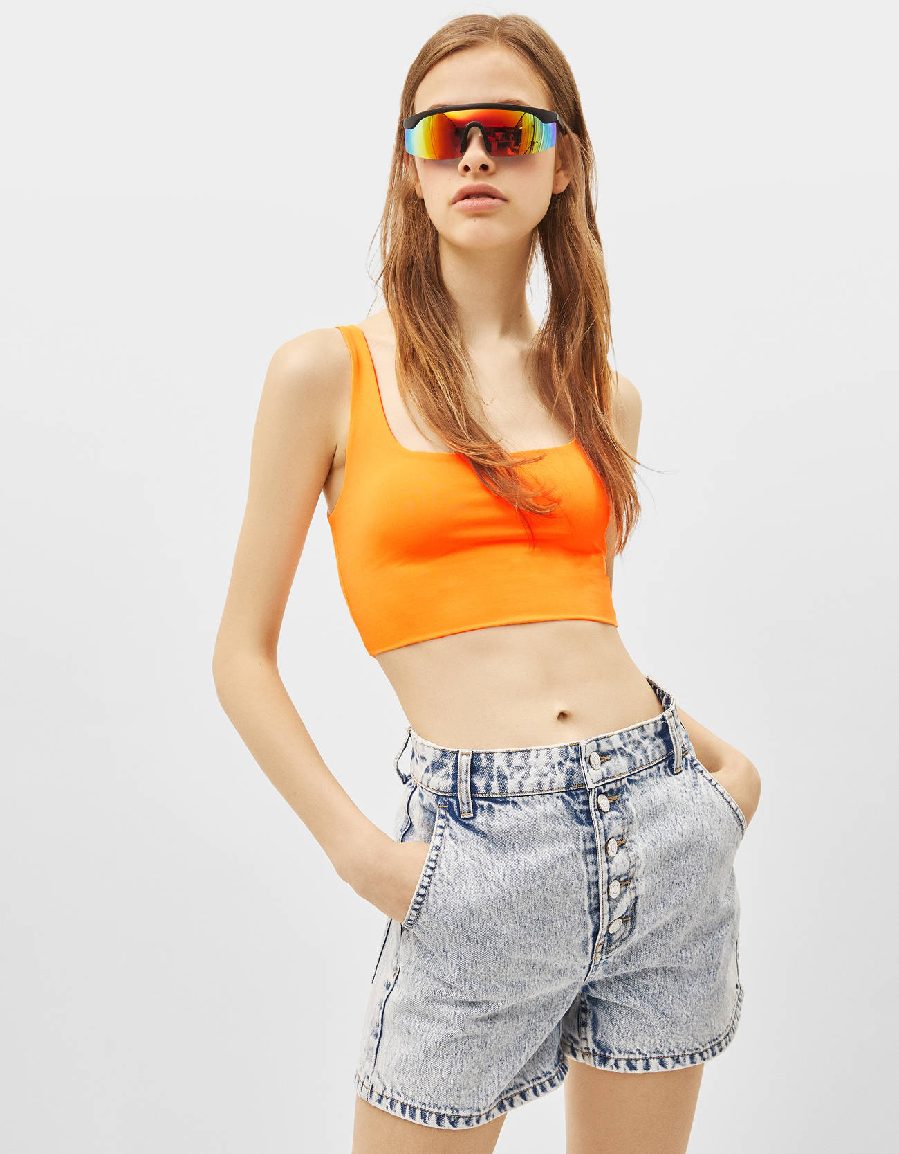 Cropped Vest Top Null Bershka South Korea