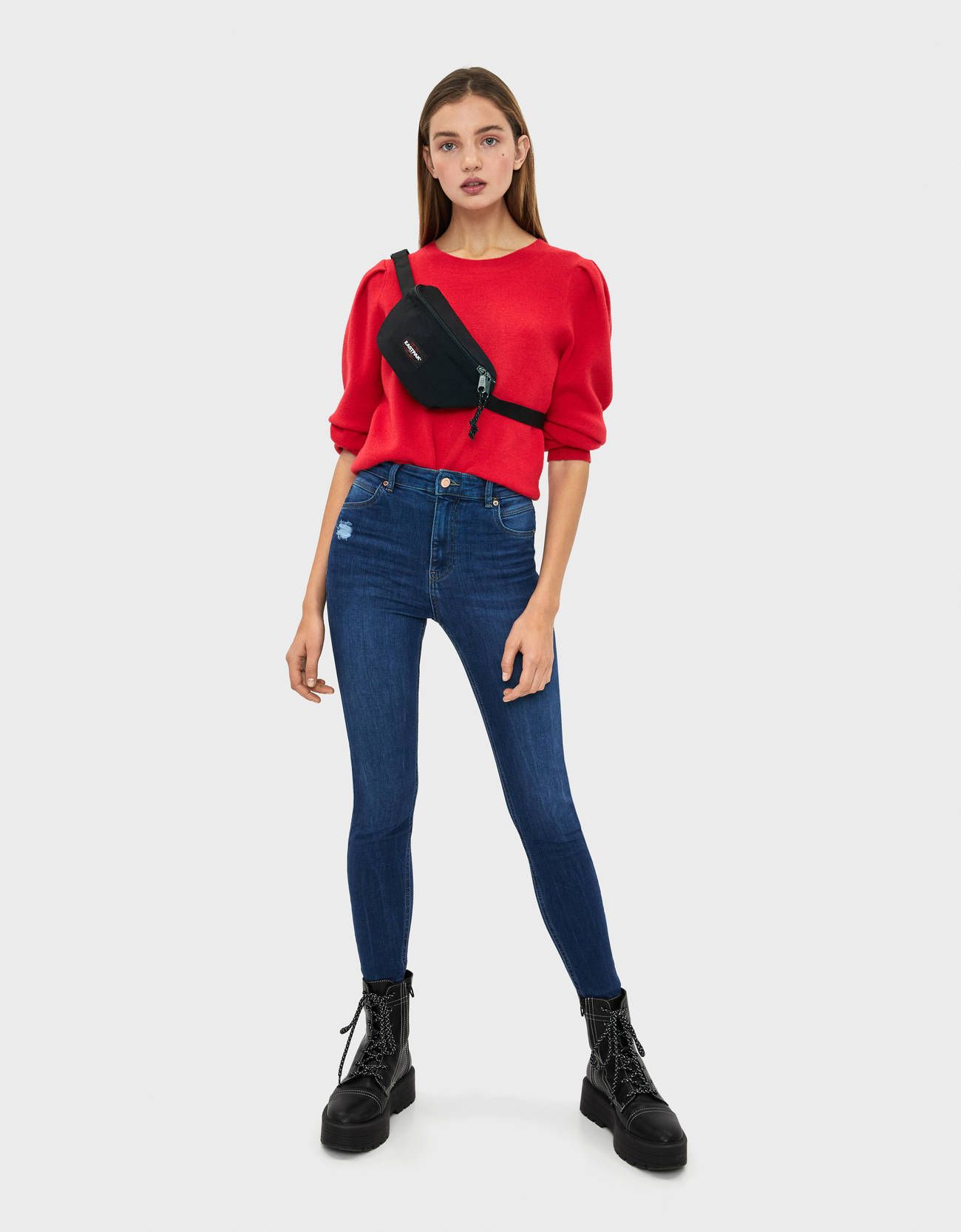 Bershka Yüksek bel skinny jean 0 Bershka Yüksek bel skinny jean 1