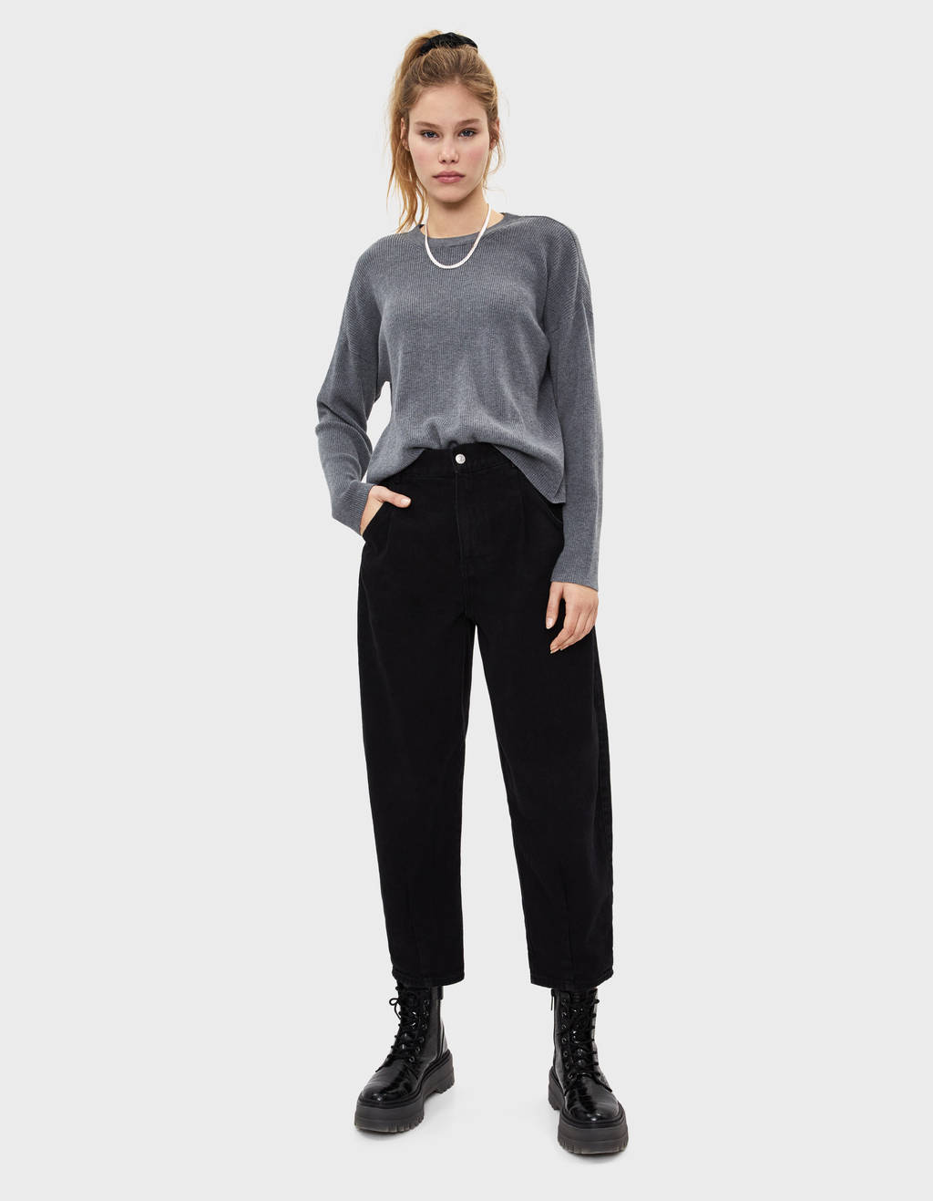 Balloon fit jeans - null - Bershka 