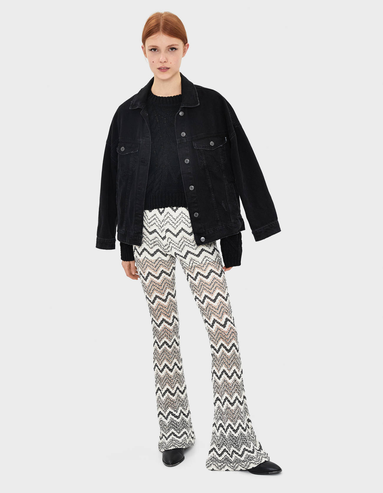 Leopard print flared trousers - null 