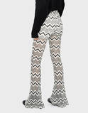 Leopard print flared trousers - null 