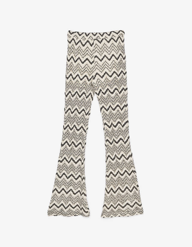 Leopard print flared trousers - null 