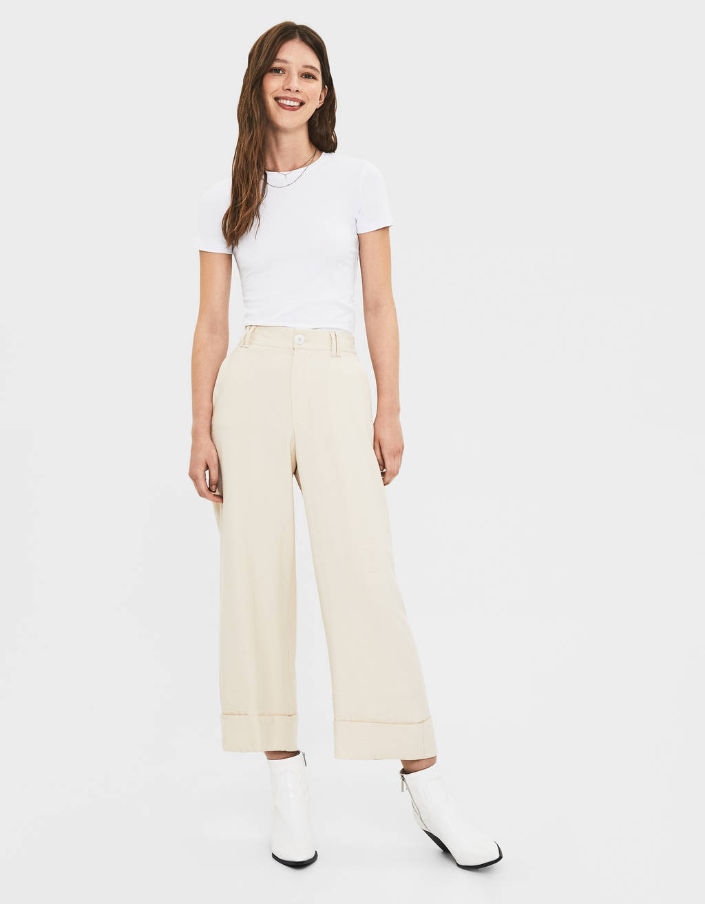 Pantalón culotte High Waist - null - Bershka Panamá