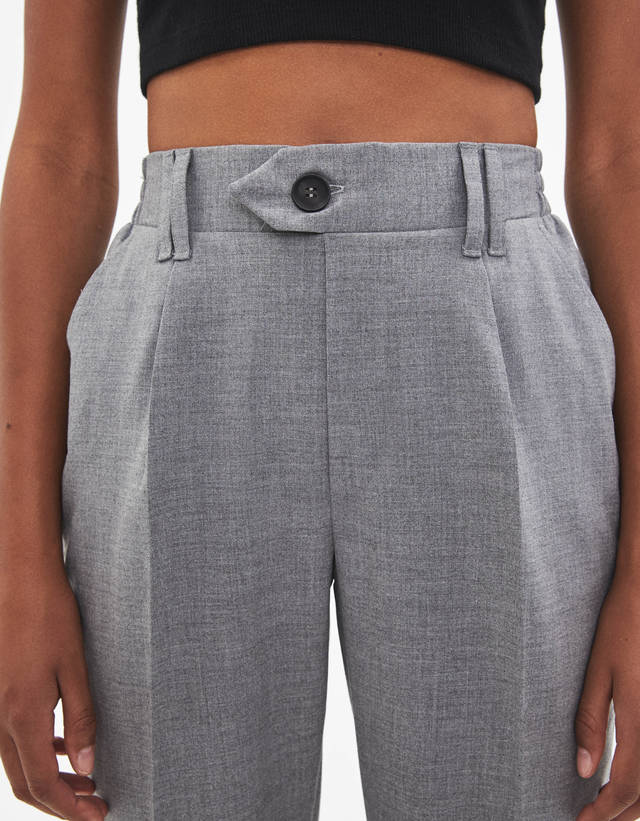 Tailored trousers with darts - null 