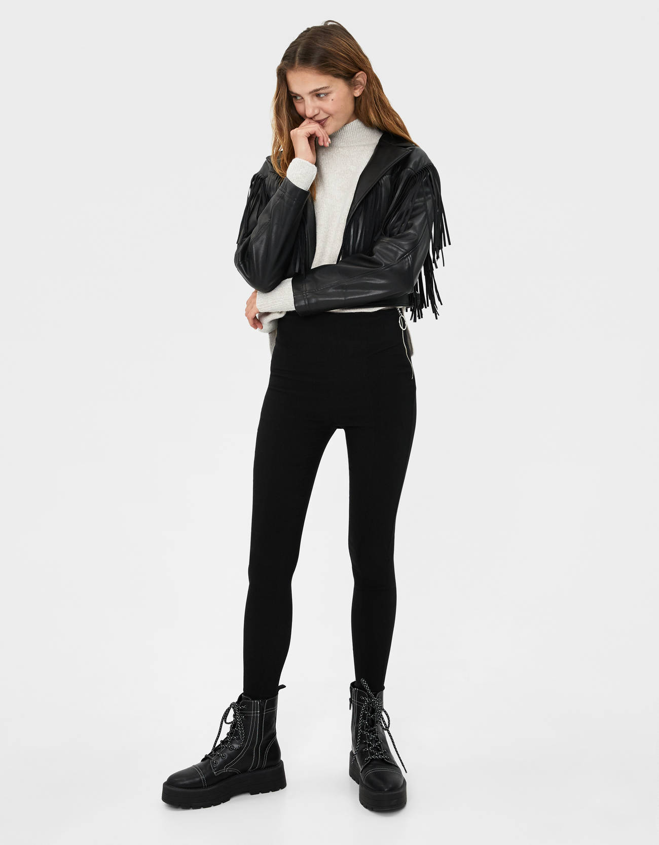 Bershka Desenli tayt 0 Bershka Desenli tayt 1