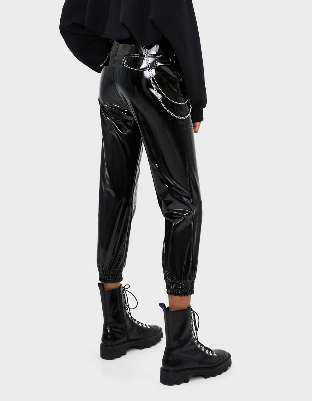 bershka black joggers