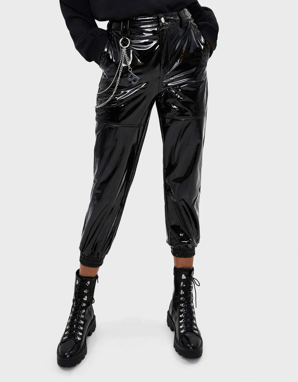 bershka black joggers