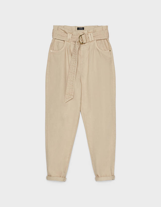 Pantalón slouchy con pinzas - null - Bershka Maroc