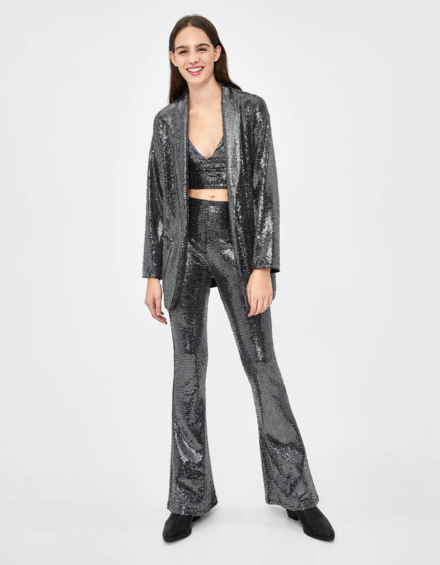 Flared trousers - Trousers - Bershka Jordan