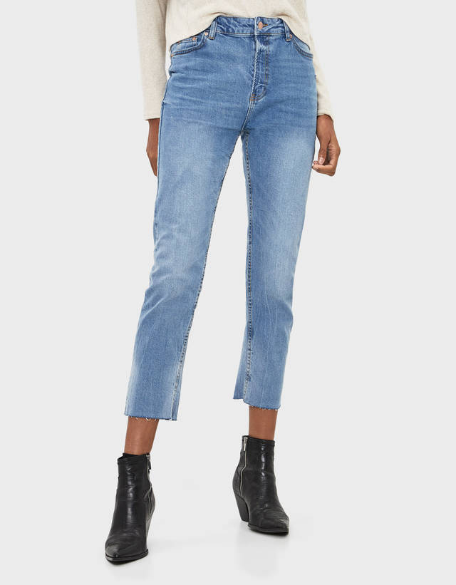 Cropped slim fit jeans - Printed 