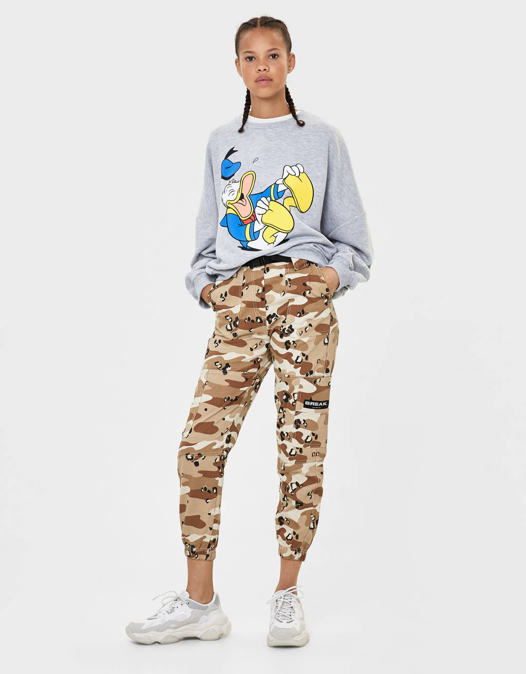 bershka camo pants