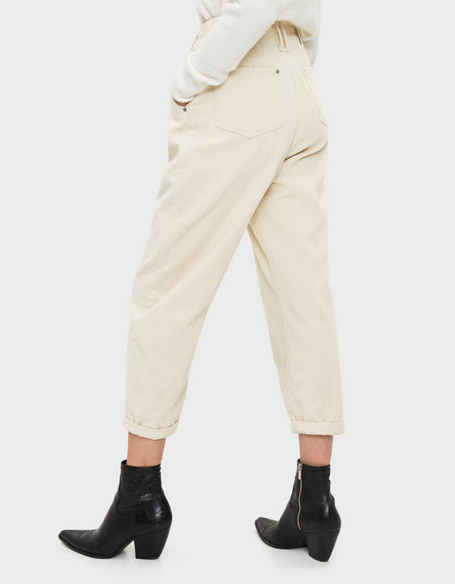 Corduroy slouchy trousers - null 