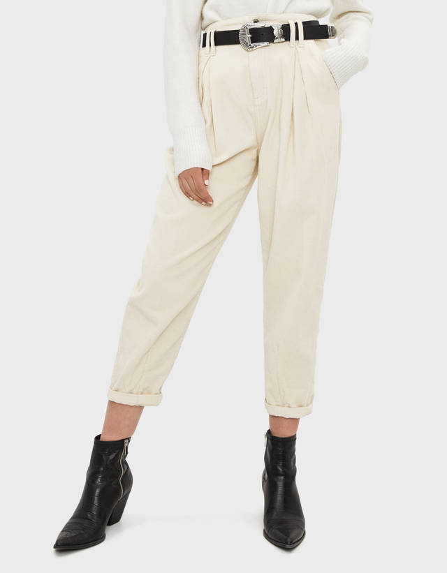 Corduroy slouchy trousers - null 