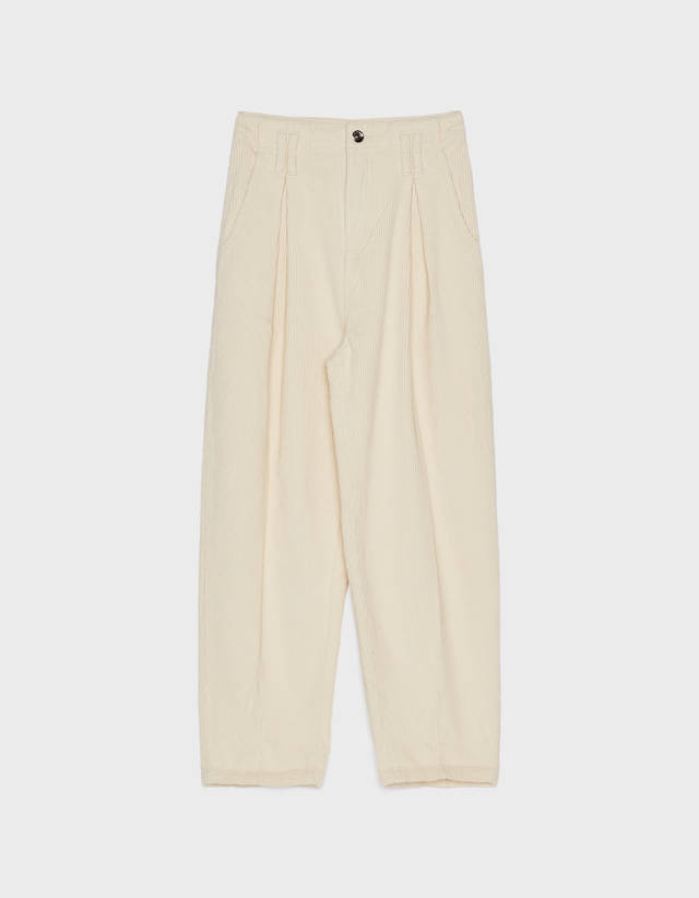 Corduroy slouchy trousers - null 