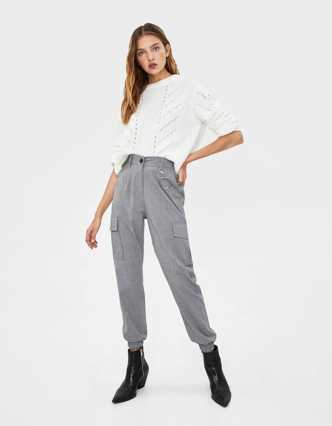 Bershka Zincirli kargo pantolon 10 Bershka Zincirli kargo pantolon 11