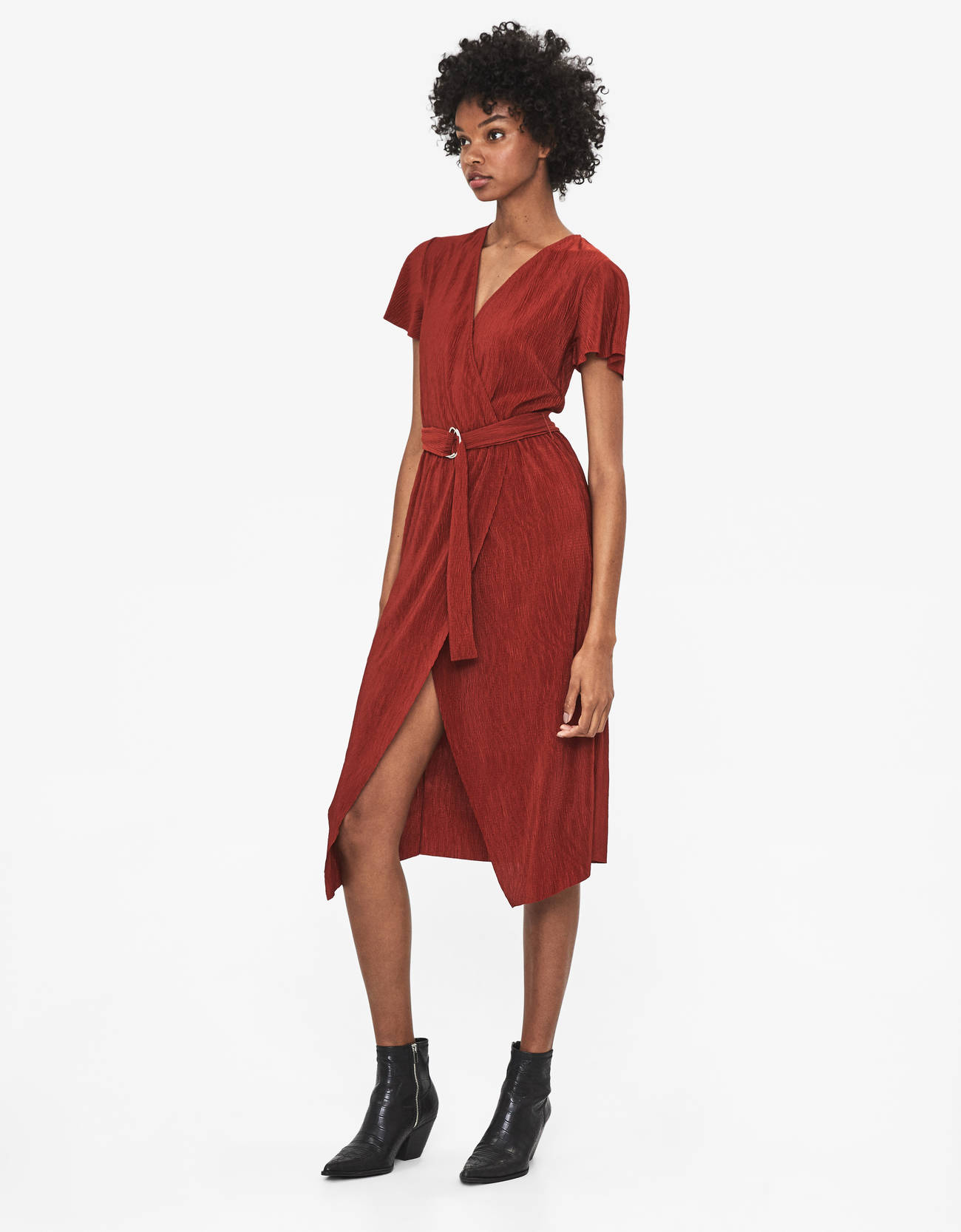 bershka red dress