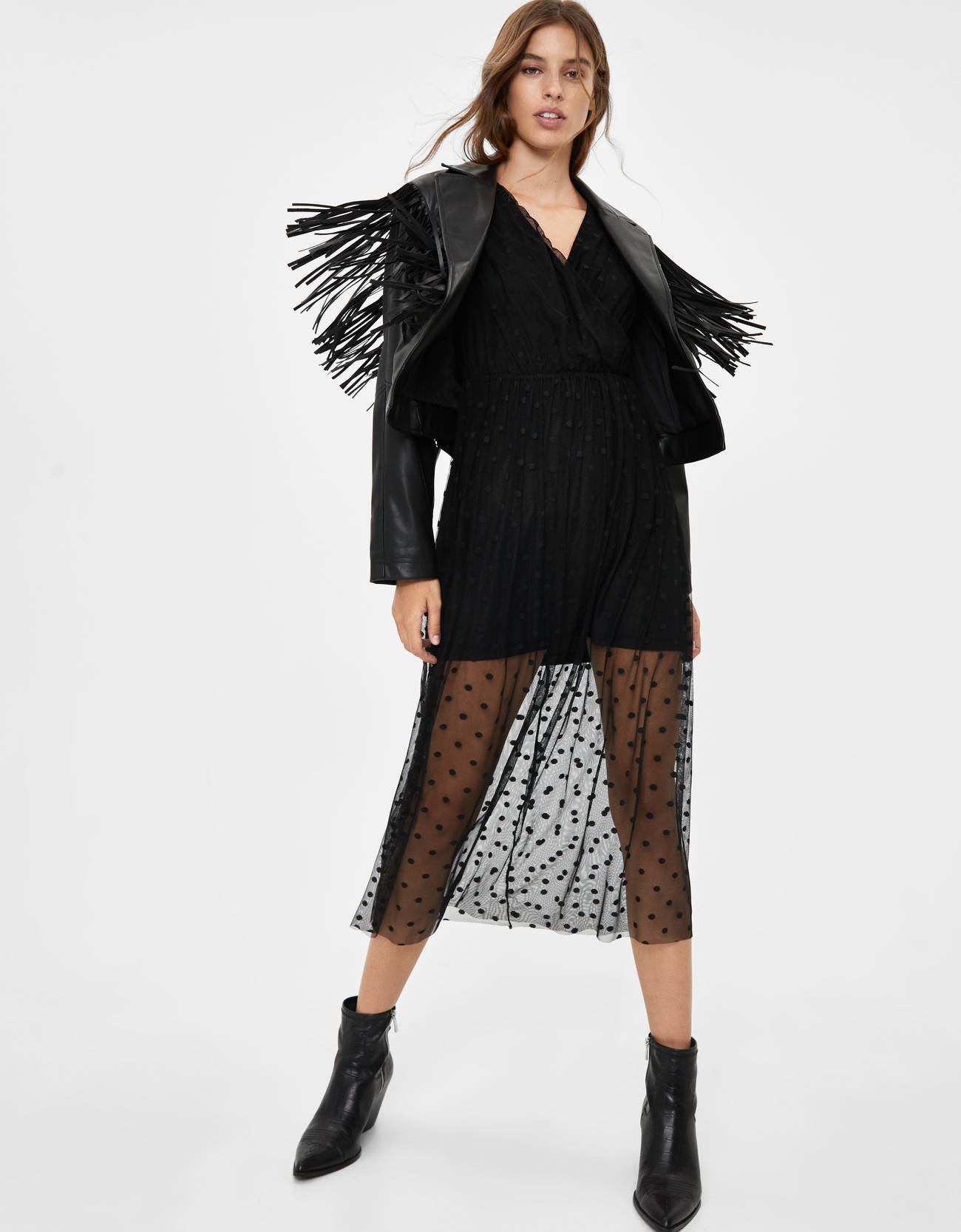 Bershka Plumeti midi elbise 10 Bershka Plumeti midi elbise 11