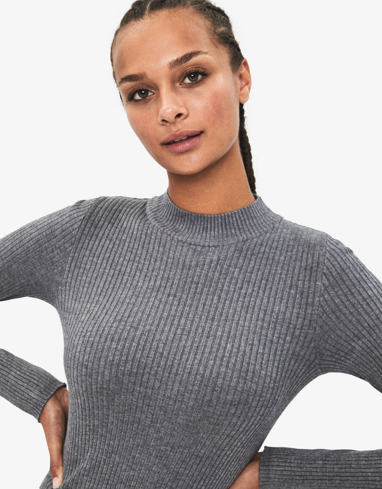 Lange Geribde Jurk Jassen Bershka Netherlands