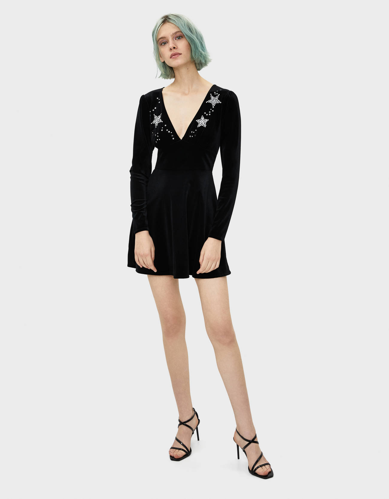 bershka velvet dress