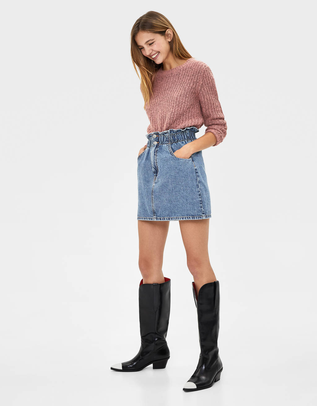 Denim mini skirt - New - Bershka Jordan