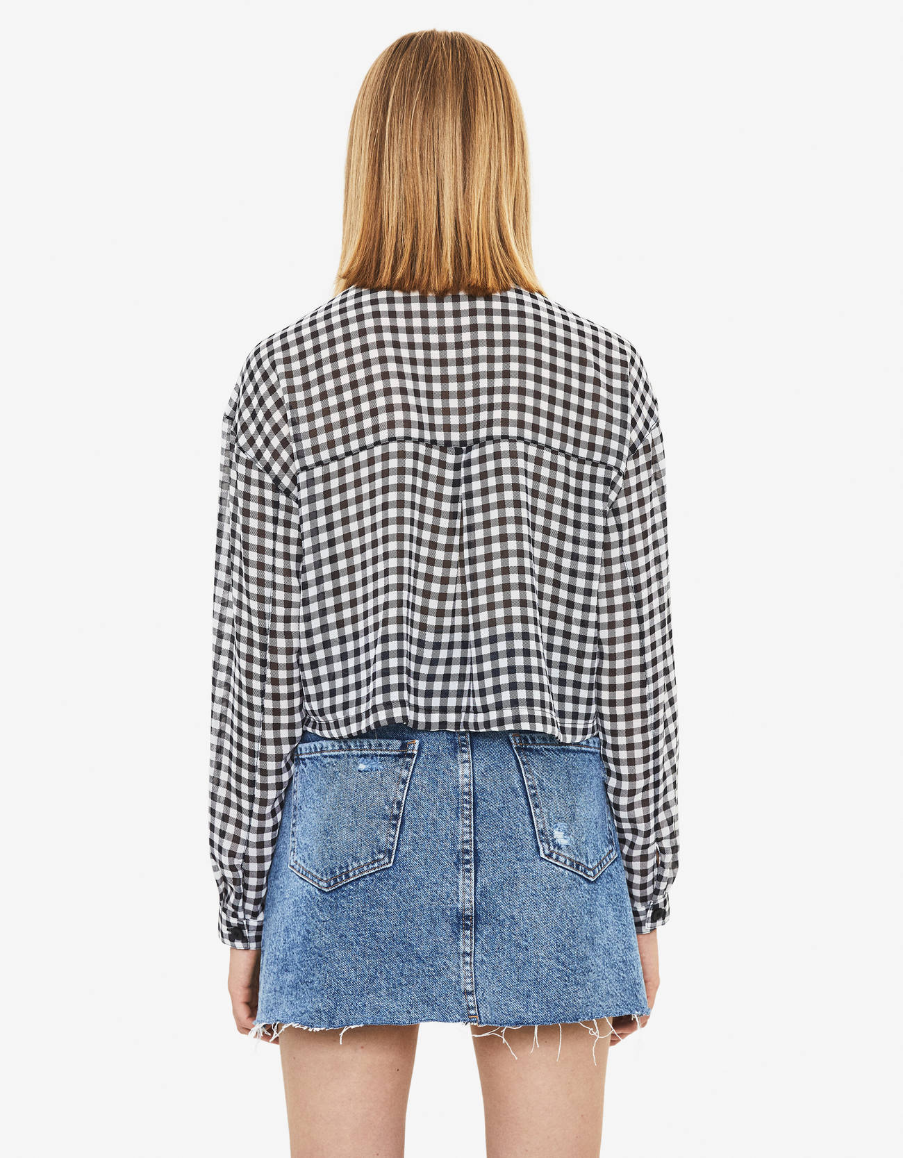 Bershka Cepli crop gömlek 0 Bershka Cepli crop gömlek 1