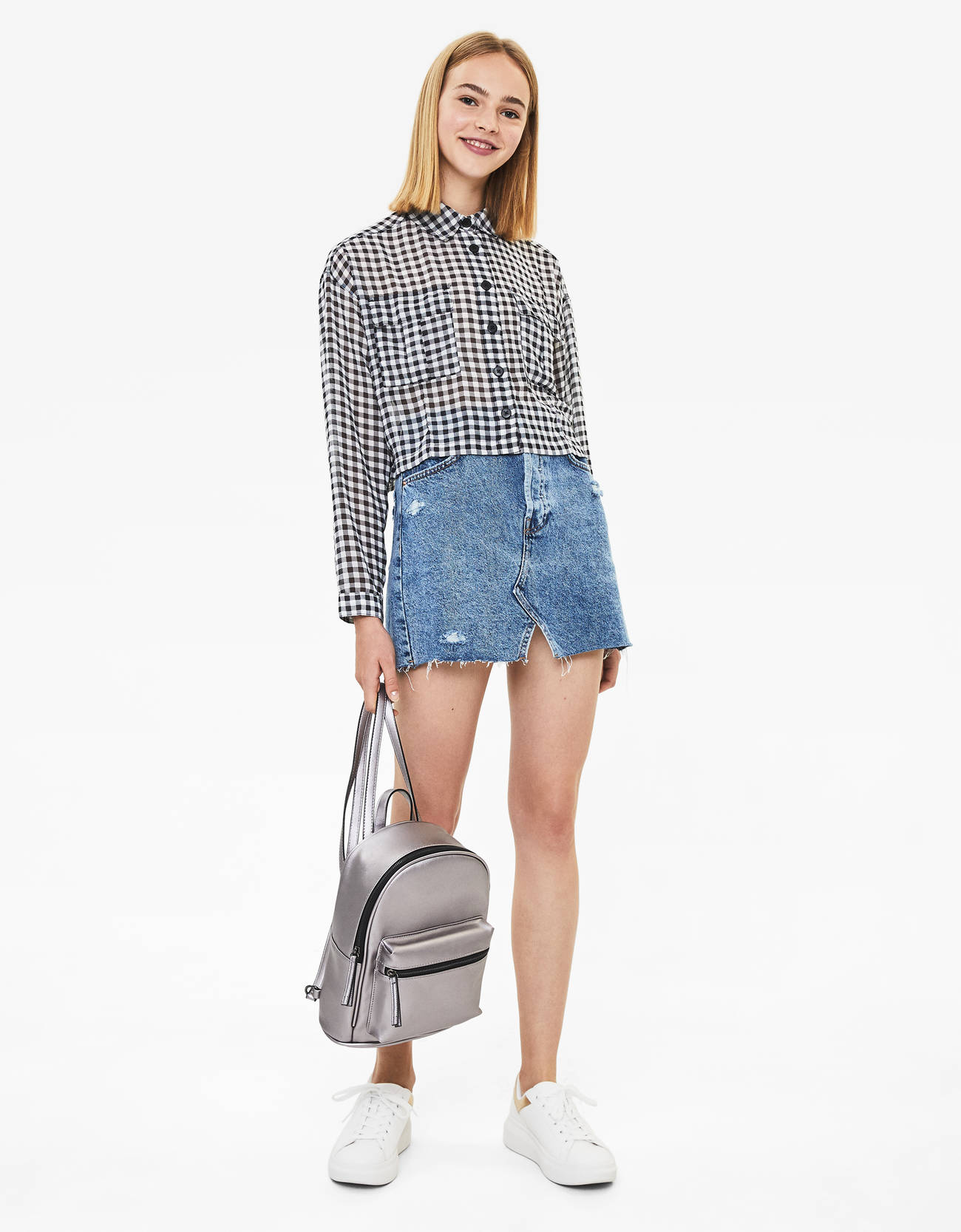 Bershka Cepli crop gömlek 8 Bershka Cepli crop gömlek 9