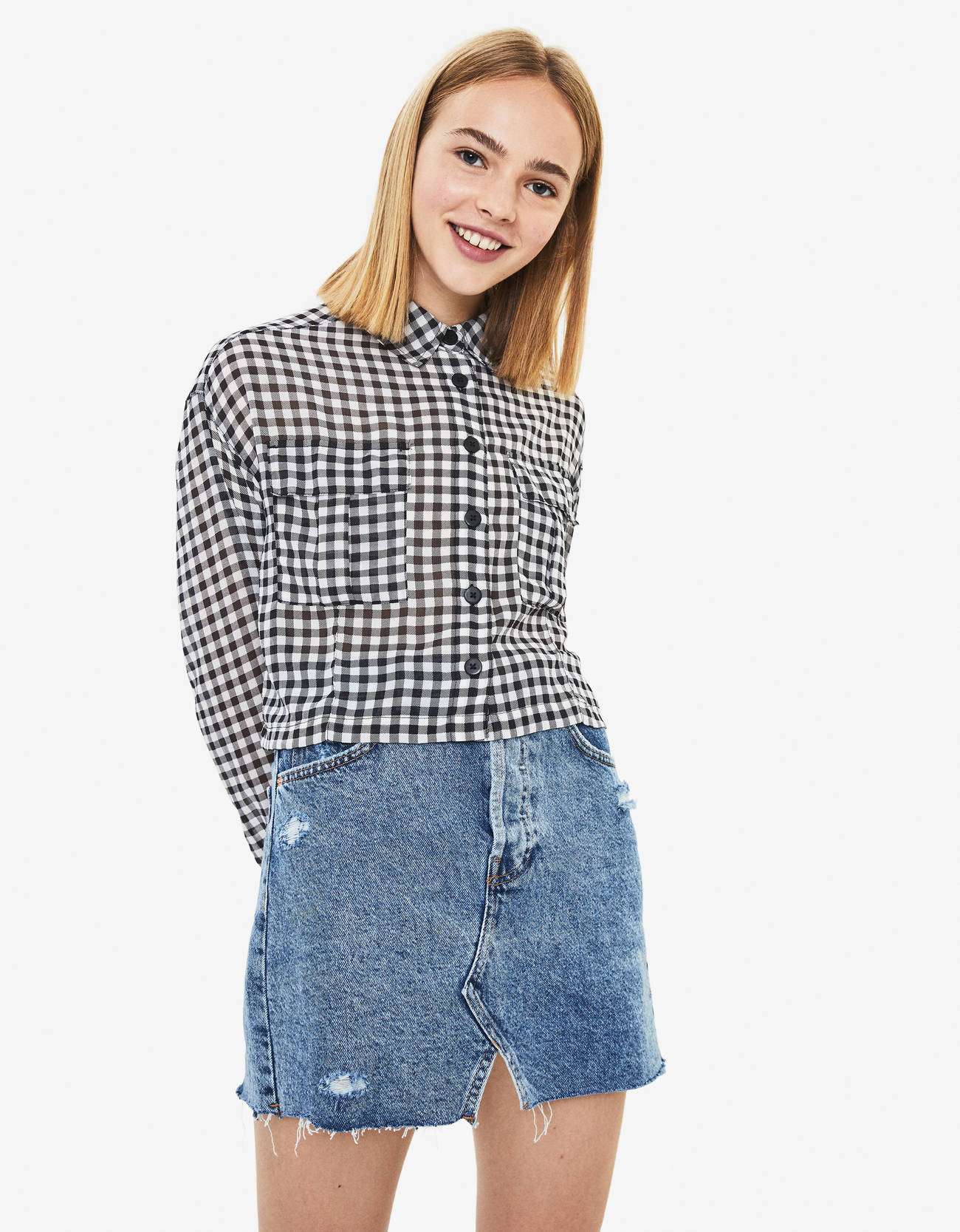 Bershka Cepli crop gömlek 2 Bershka Cepli crop gömlek 3