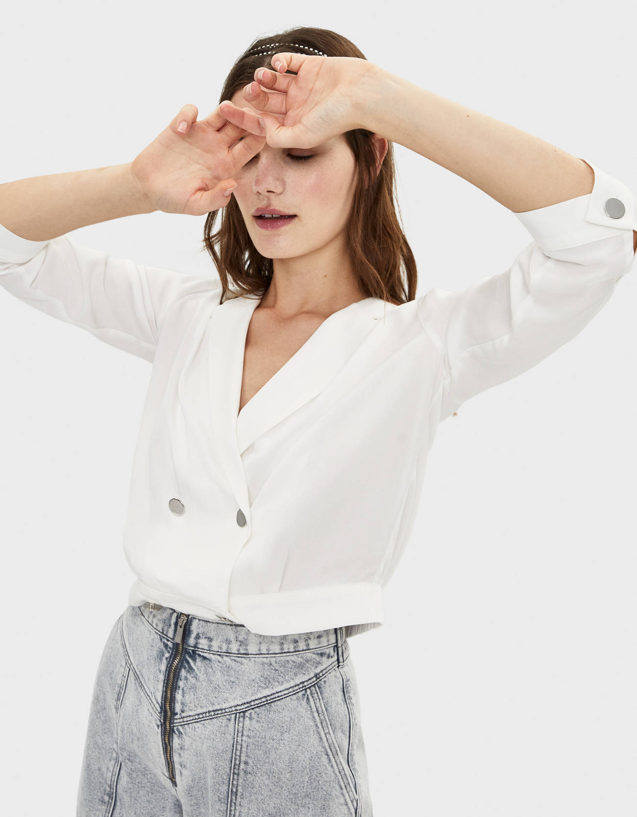 Bershka Kıvrık 3/4 kollu gömlek 10 Bershka Kıvrık 3/4 kollu gömlek 11