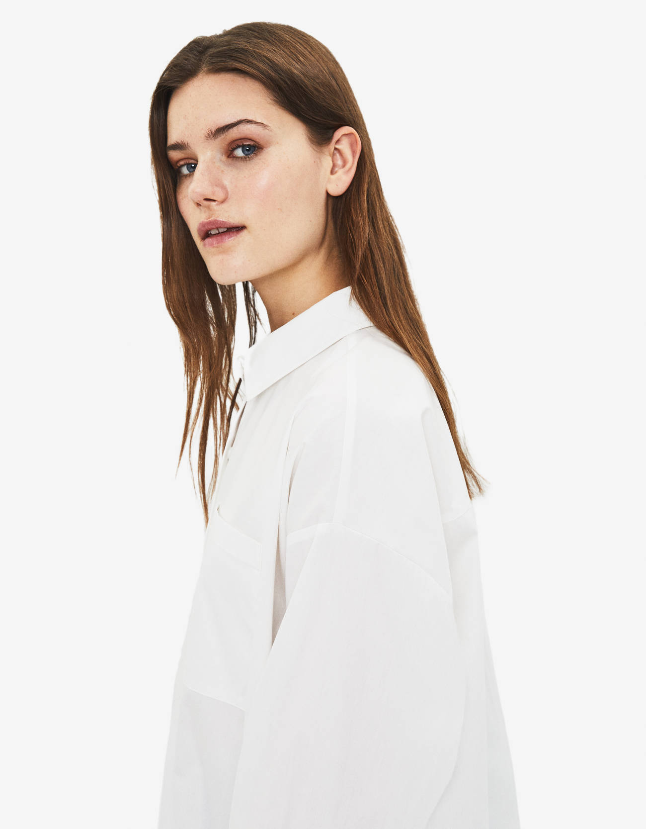Bershka Oversize poplin gömlek 2 Bershka Oversize poplin gömlek 3