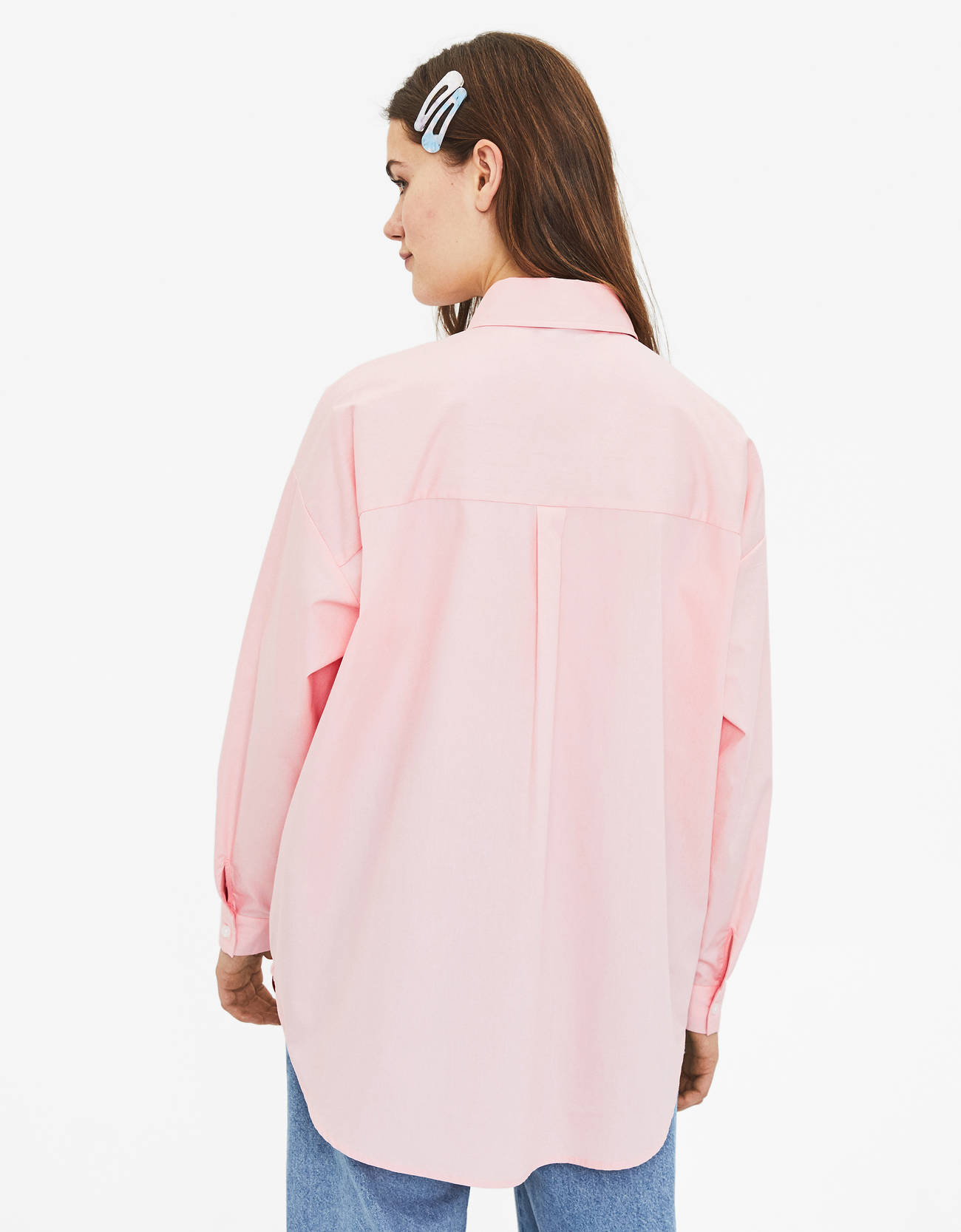 Bershka Oversize poplin gömlek 0 Bershka Oversize poplin gömlek 1