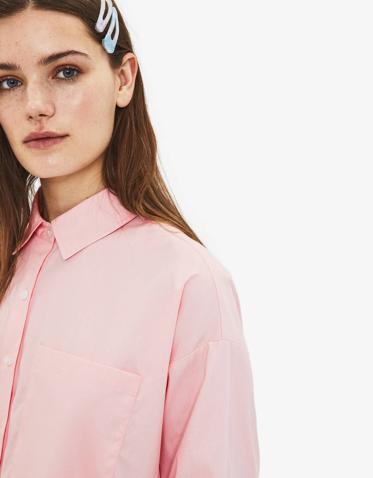 Bershka Oversize poplin gömlek 2 Bershka Oversize poplin gömlek 3