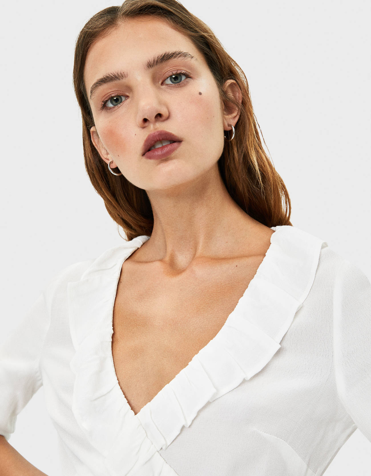 Bershka Volanlı bluz 4 Bershka Volanlı bluz 5