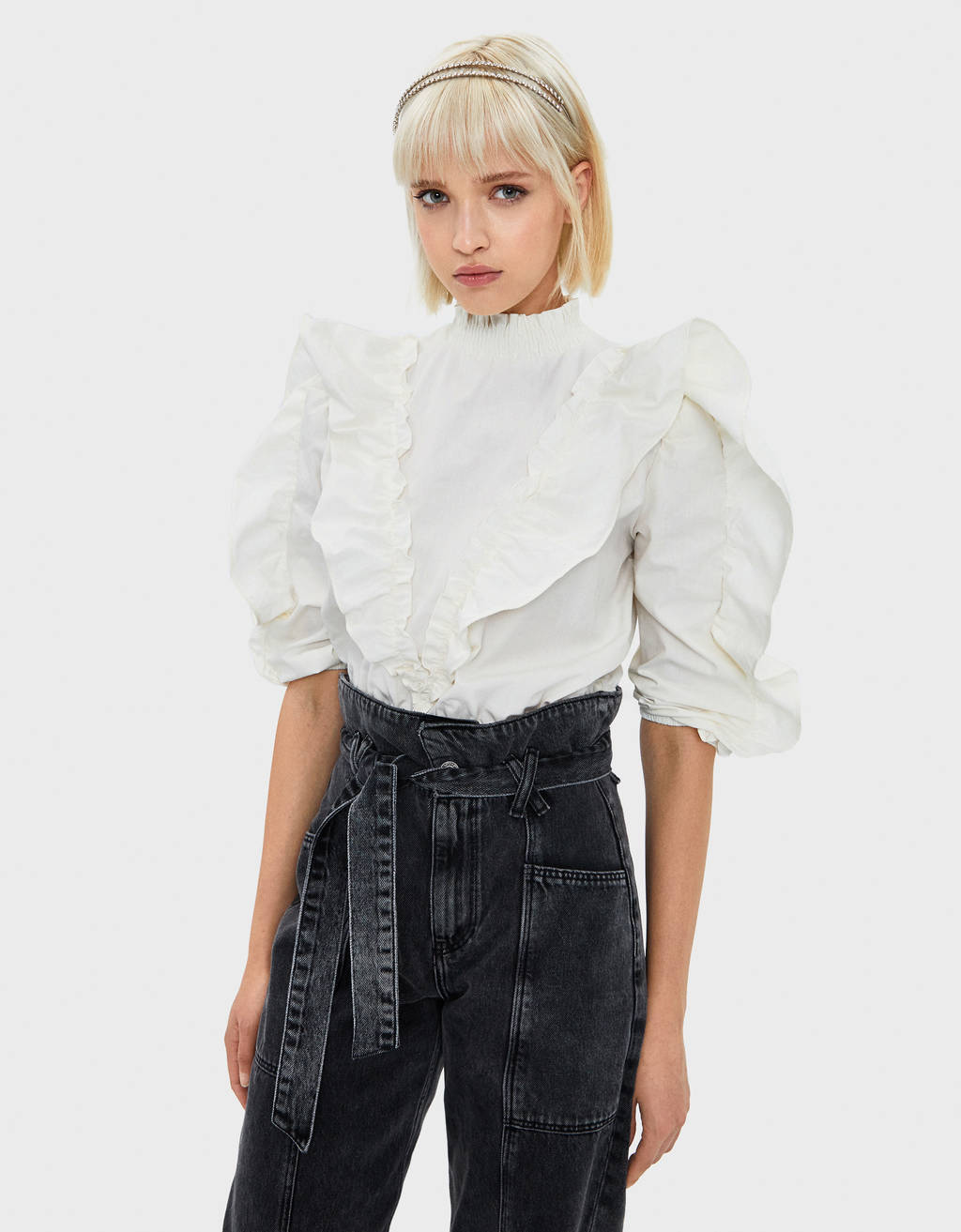 poplin shirt dress bershka