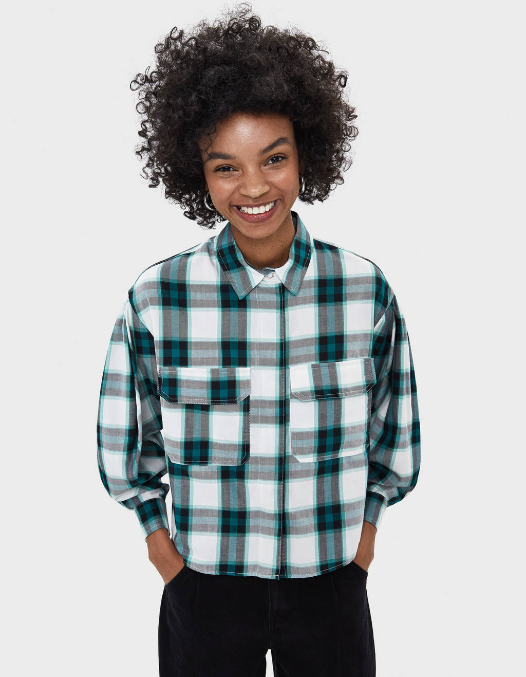 Camicia Oversize A Quadri Null Bershka Italy