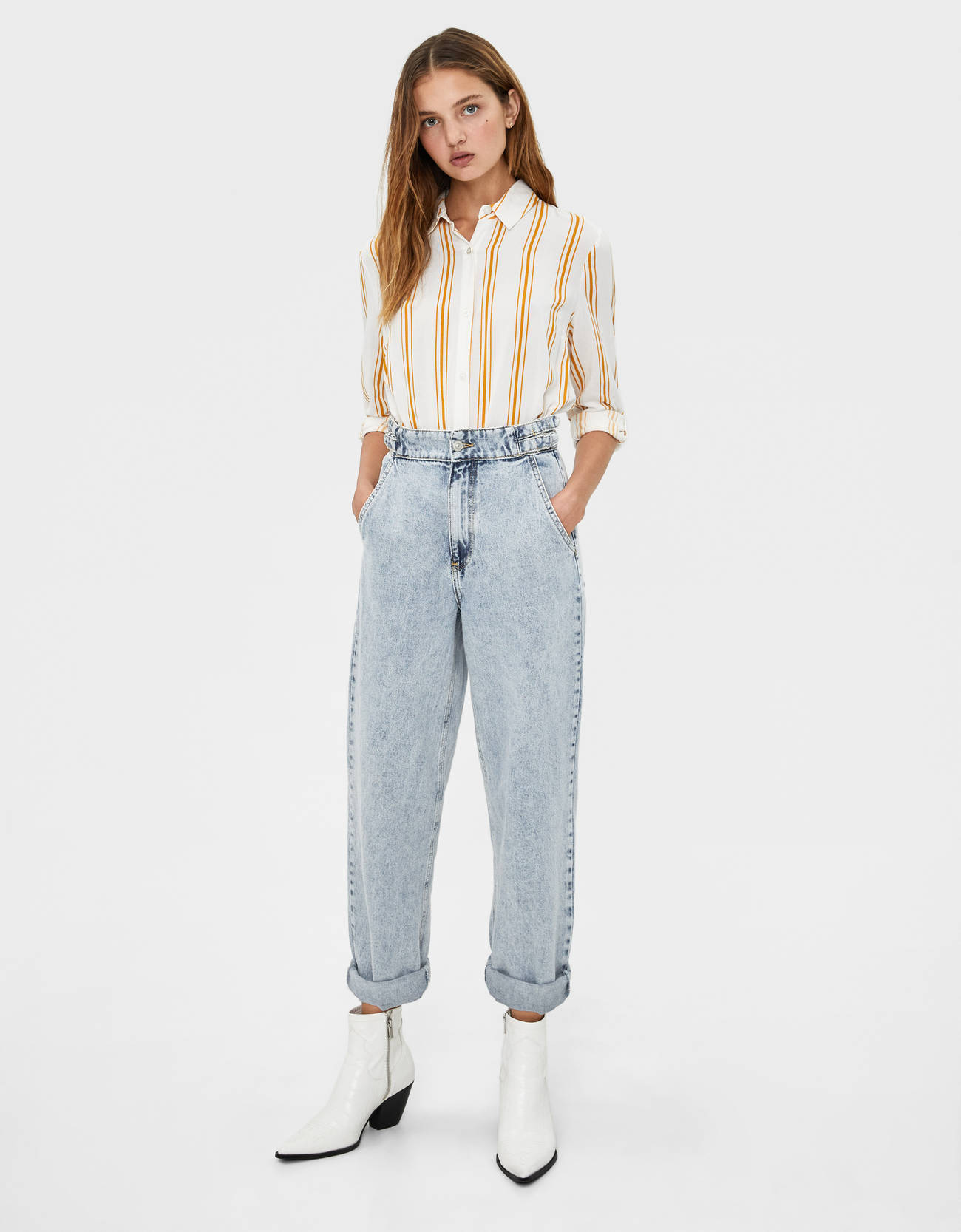 Bershka Kıvrık kollu gömlek 8 Bershka Kıvrık kollu gömlek 9