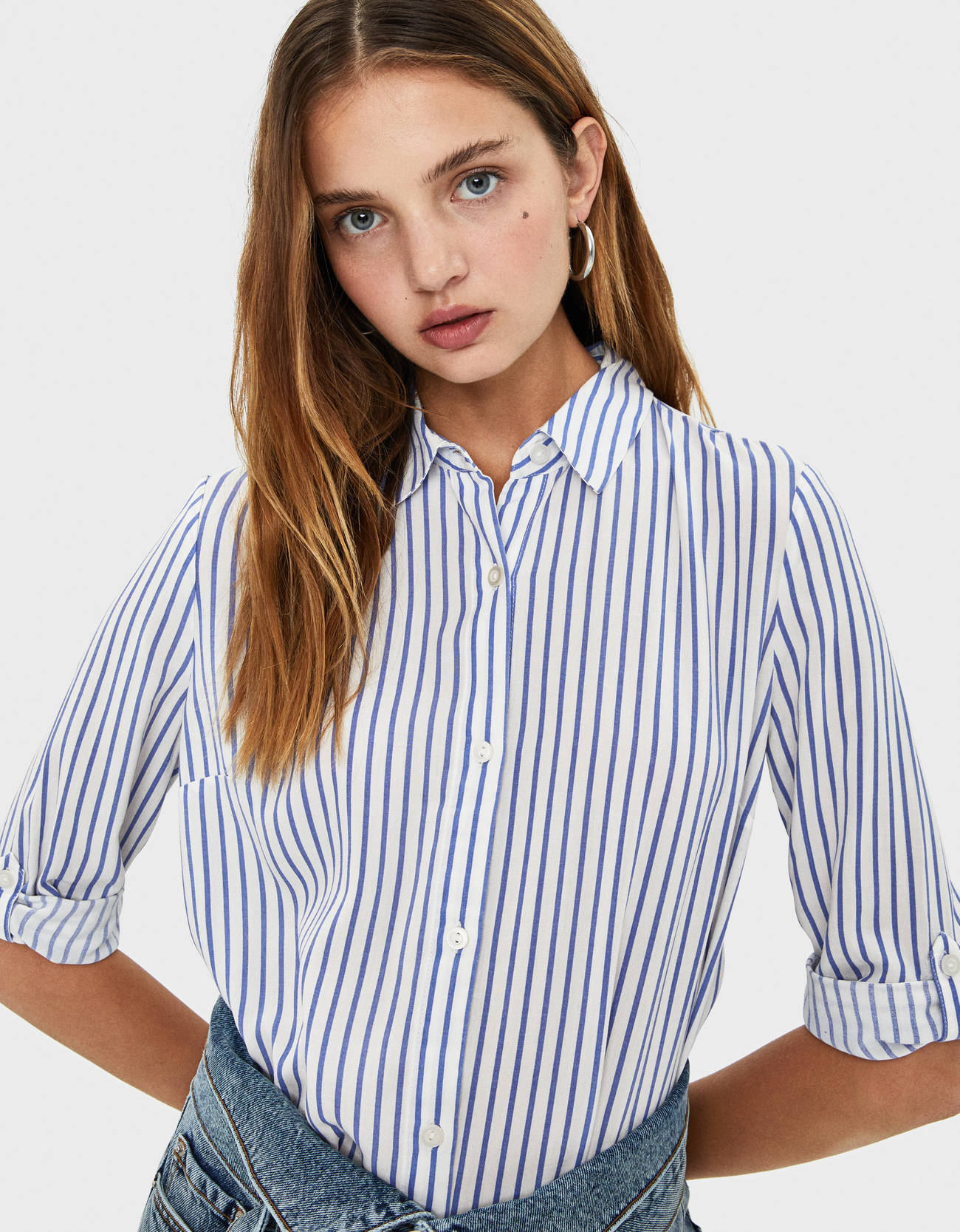 Bershka Kıvrık kollu gömlek 8 Bershka Kıvrık kollu gömlek 9