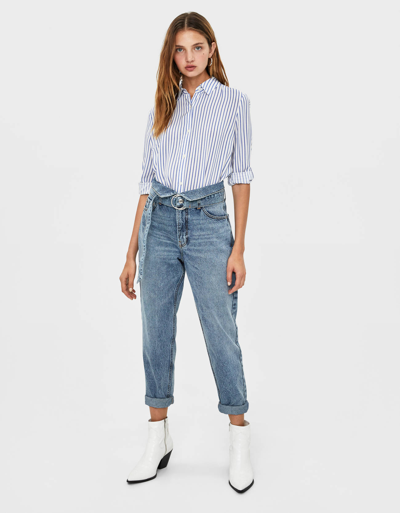 Bershka Kıvrık kollu gömlek 6 Bershka Kıvrık kollu gömlek 7
