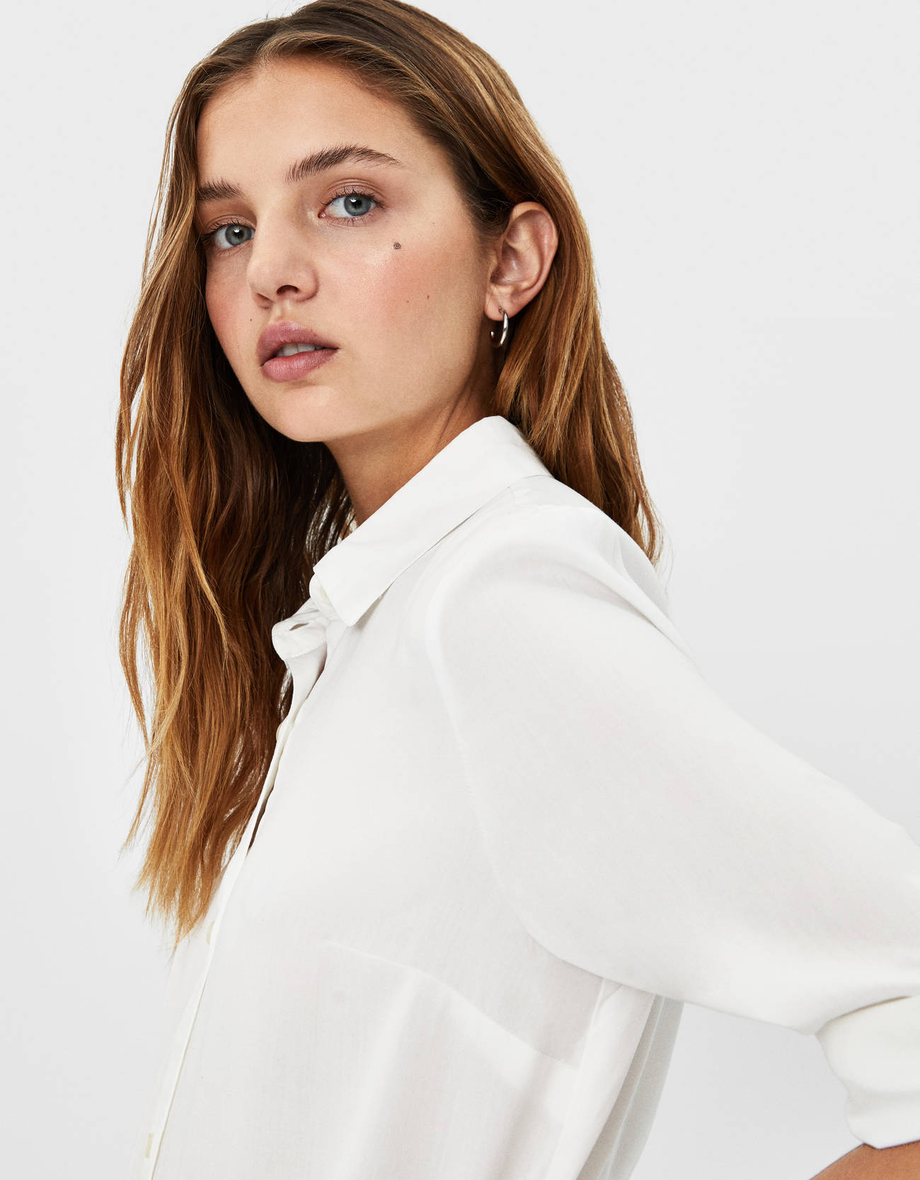 Bershka Kıvrık kollu gömlek 4 Bershka Kıvrık kollu gömlek 5