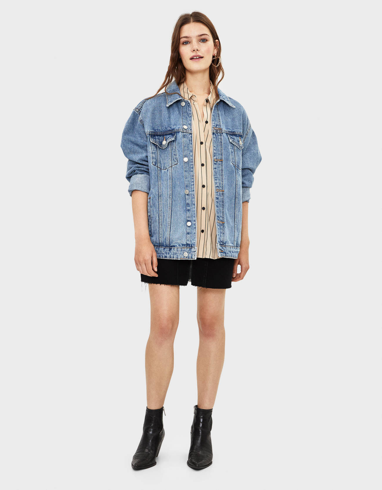 Bershka Kıvrık kollu gömlek 6 Bershka Kıvrık kollu gömlek 7
