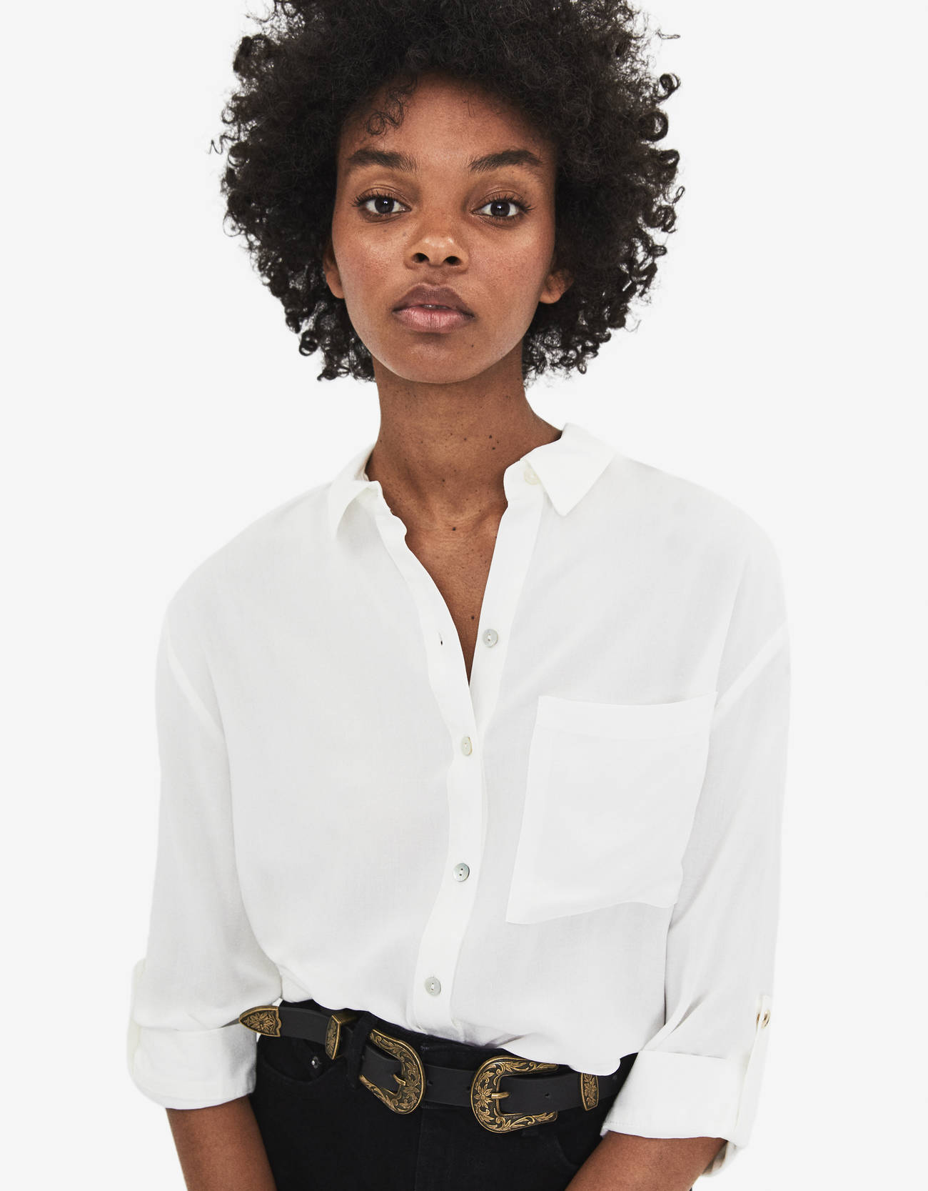 Bershka Kıvrık kollu gömlek 10 Bershka Kıvrık kollu gömlek 11