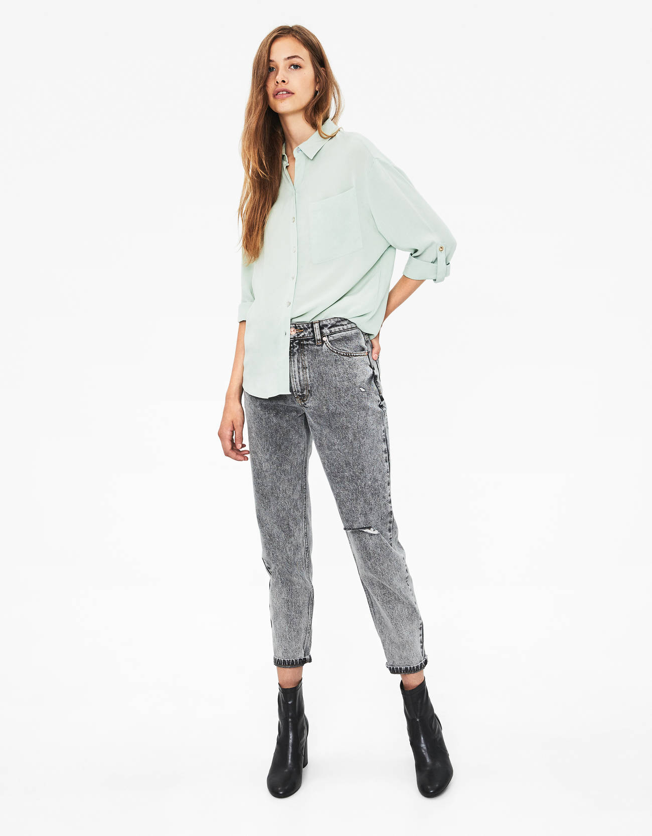 Bershka Kıvrık kollu gömlek 12 Bershka Kıvrık kollu gömlek 13