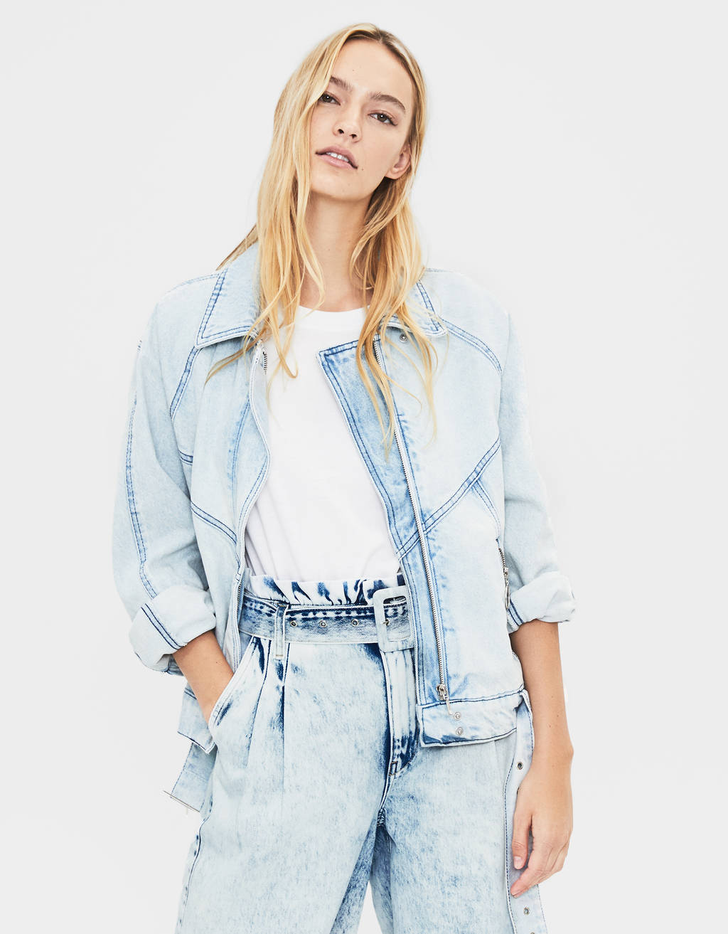 oversized denim jacket bershka