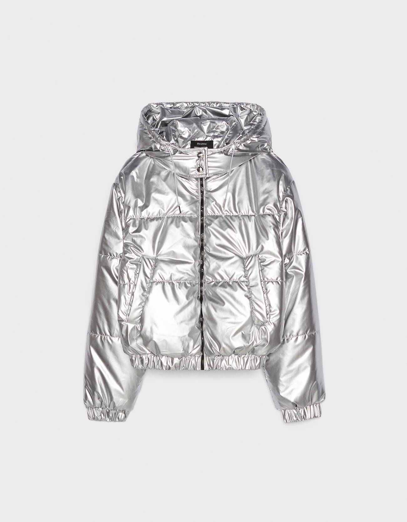 Bershka Metallic puffer jacket