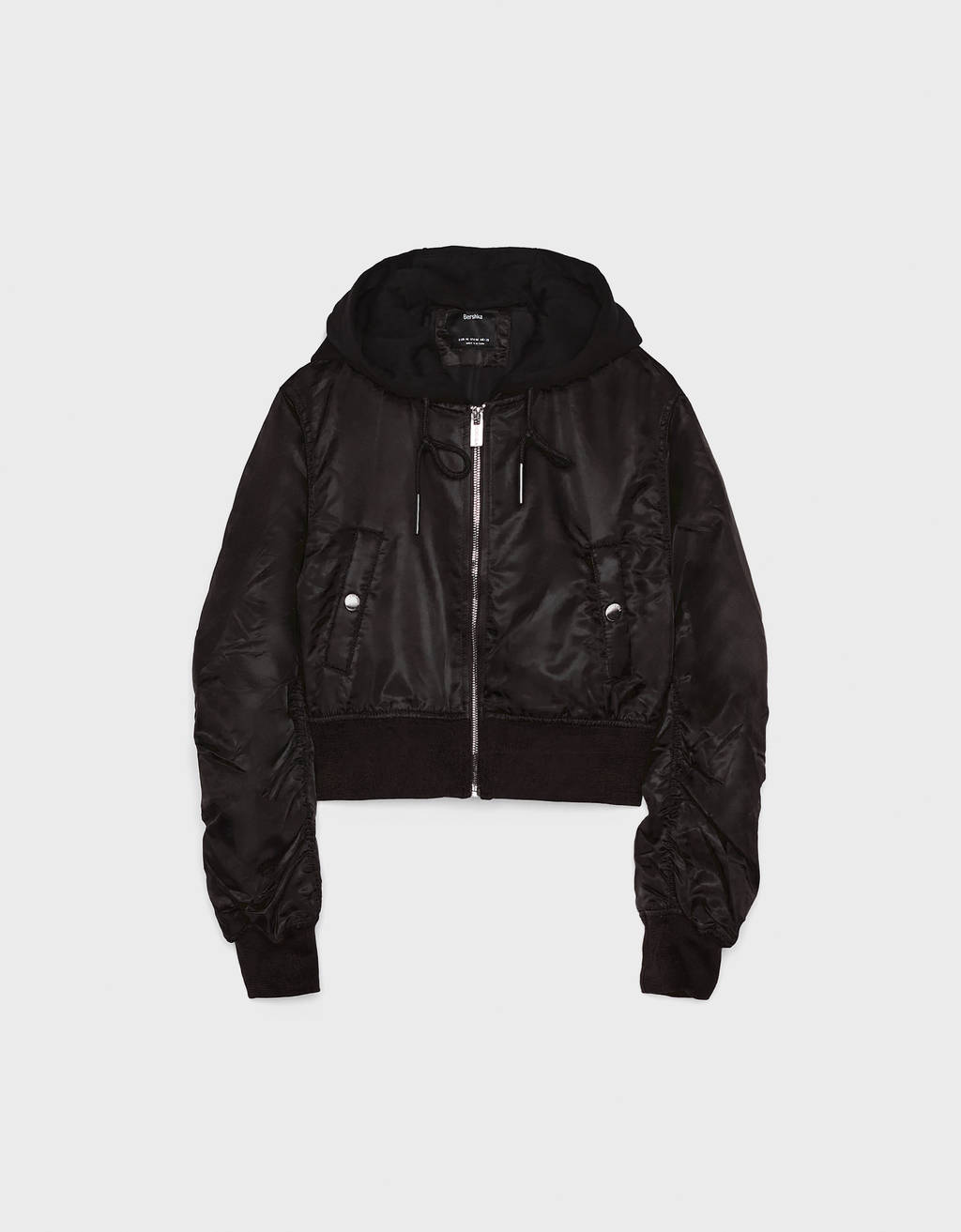 Cazadora bomber con capucha - null - Bershka Nicaragua