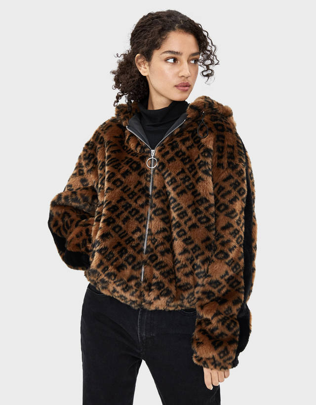 bershka leopard print jacket