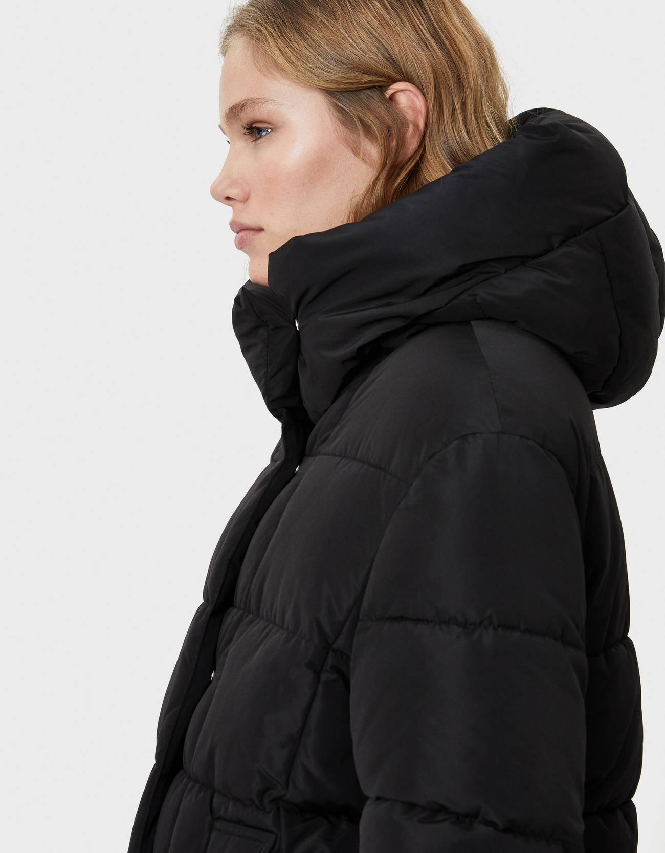 Makry Foyskwto Mpoyfan Me Koykoyla Clothing 3 Bershka Greece