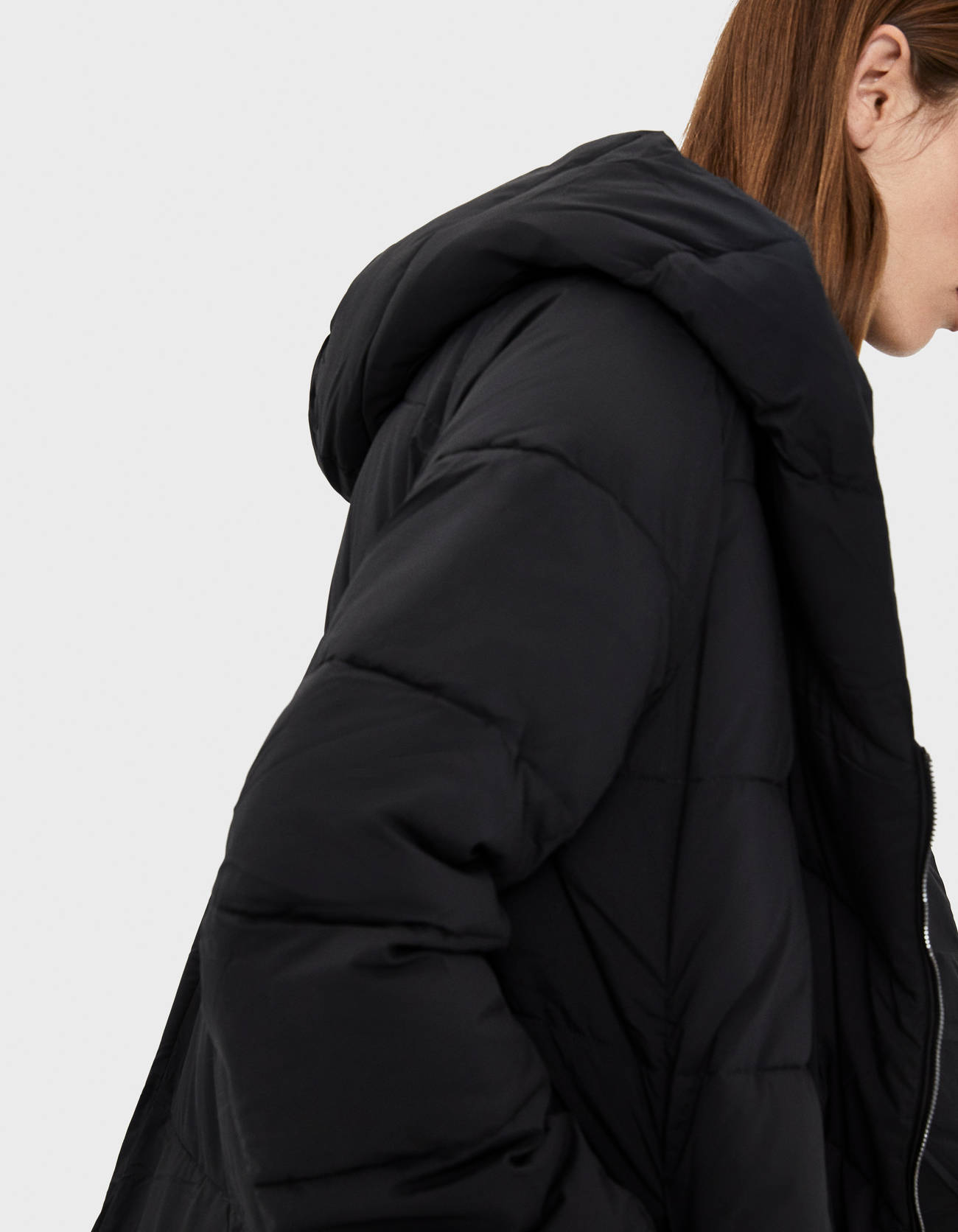 Bershka - Hooded maxi puffer coat